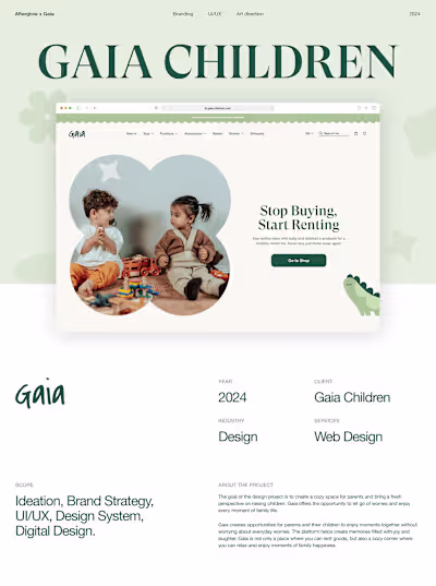 UI/UX Design for GAIA: Brand Identity & Website design