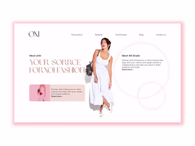 Fashion & E-Commerce landing page design on Behance