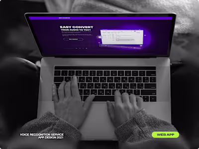 Voice Recognition Tool, Web Application