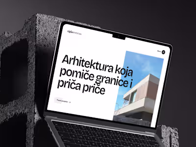 Editorial Framer Website for a Modern Architecture Studio