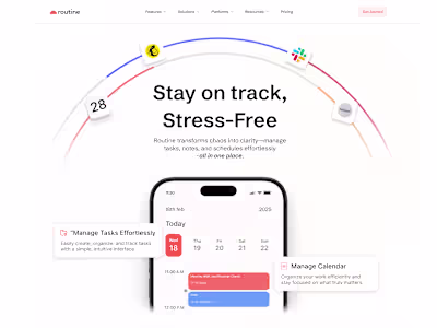 Hero Section Redesign for Routine.co
