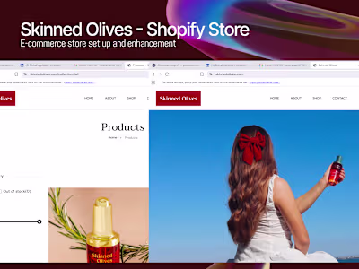 Skinned Olives - Conversion Focused Shopify Website