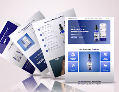 Methylene Blue Store Website Design