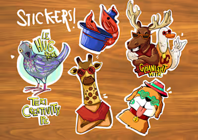 Sticker designs I made for