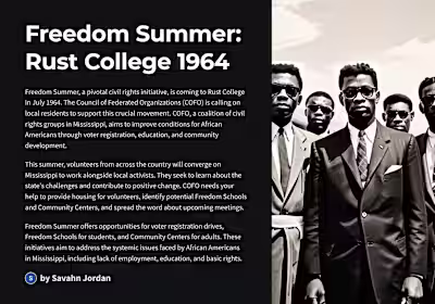 Freedom Summer 1964 Presentation