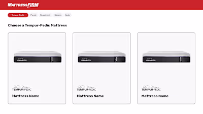 MattressFirm.com Redesign