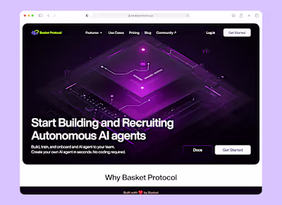 AI Agent - Landing page UI design