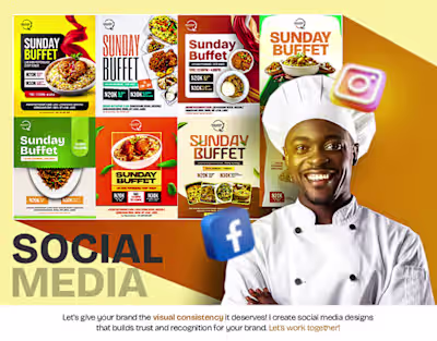 Appetizing Social Media Designs for Anchor Restaurant