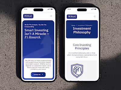 Website Design for Financial Research Firm 