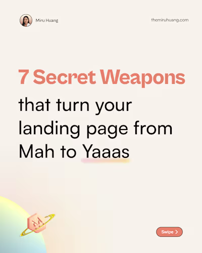 7 Weapons for Landing Page - LinkedIn Carousel 