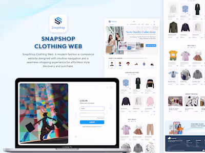 UI/UX Design for SnapShop  Web & Mobile E-Commerce Platform