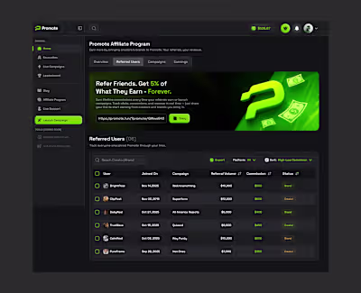 Promote.fun (https://Promote.fun) - Affiliate Program, Produ...