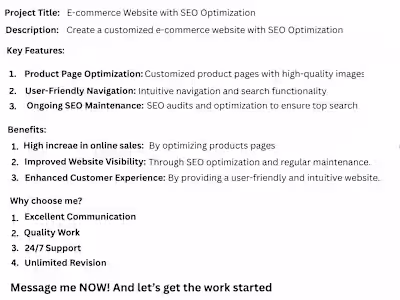 E-commerce Website with SEO Optimiization