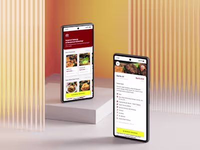 Mobile Catering App UI – Food Booking Experience