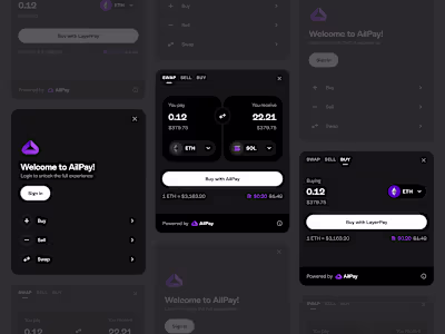 Crypto Swap/Buy/Sell Widget