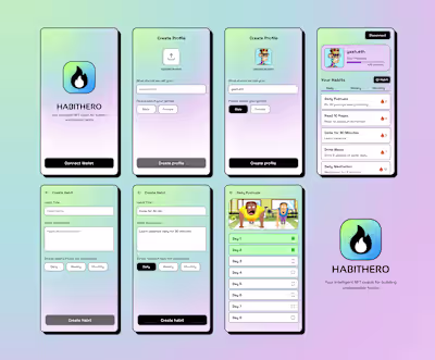 I recently designed these screens for a Web3 hackathon. From...