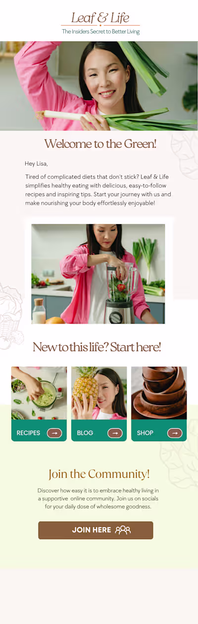 Newsletter Design Mockup for Health Coach