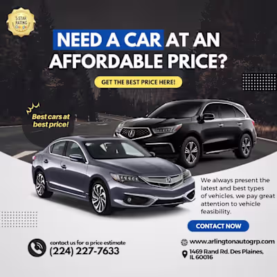 Facebook ads campaign for a car dealership company 