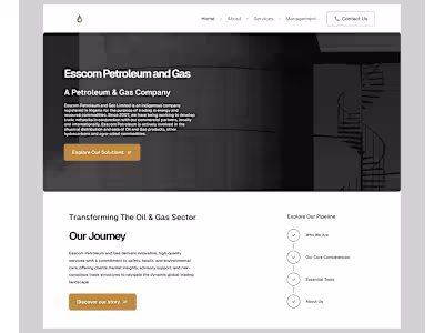 PETROLEUM (OIL & GAS) COMPANY WEBSITE REDESIGN