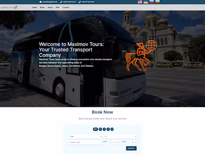 Website design Maximov Tours
