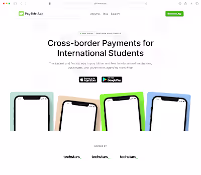 PAY4ME LANDING PAGE UI DESIGN