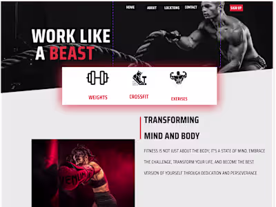 Fitness Website Landing Page