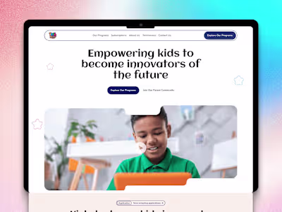 First Edtech website design that generated revenue of over 70%