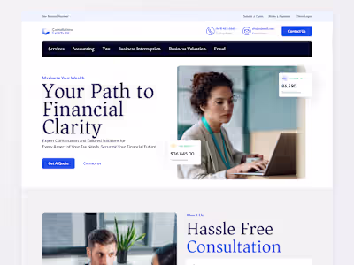 Consultations Landing Page