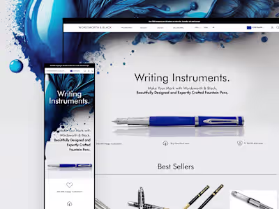 Wordsworth & Black Landing page on Behance