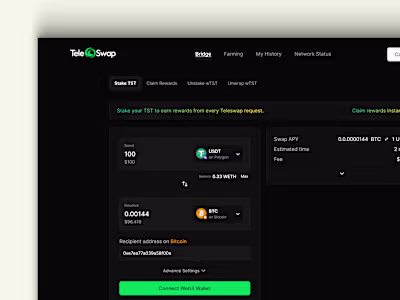 Quick shot from Teleswap design