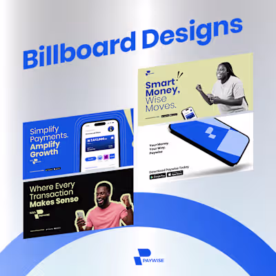 Billboard Design \ Mock-up for paywise (Fintech)