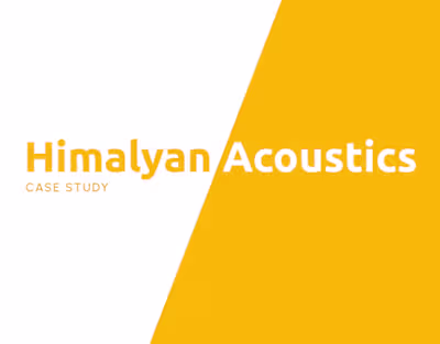Case Study | Himalyan Acoustics on Behance