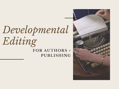 No. 2: Developmental and Literary Editing
