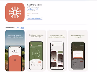 Kali is a wellness-focused mobile app that rewards users for...