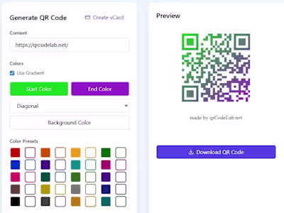 qrCodeLab.net: Customizable QR Code Generator