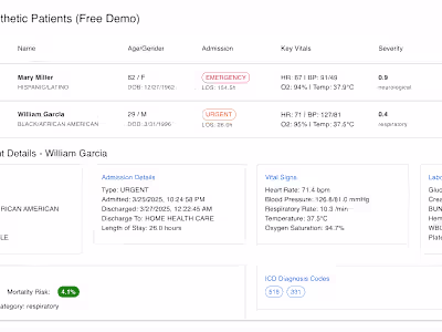 Synthetic Patient Data Generator