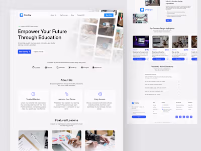 E-Learning landing page