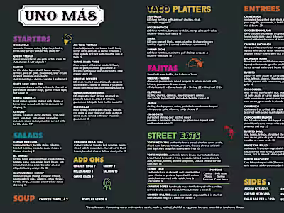 Mexican Restaurant Menu Design