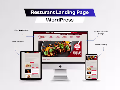 Restaurant Responsive Landing Page Elementor