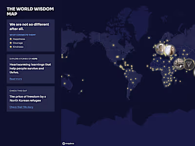 World wisdom map - SIF grant project (ReactJS)