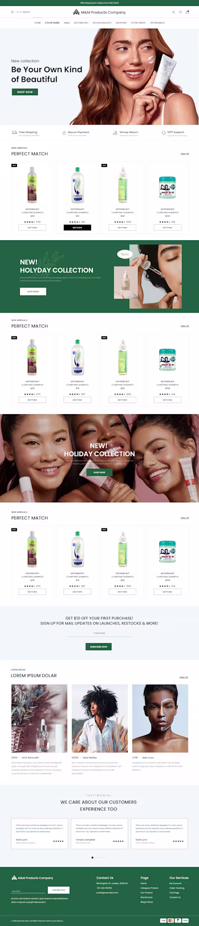 M&M e commerce store