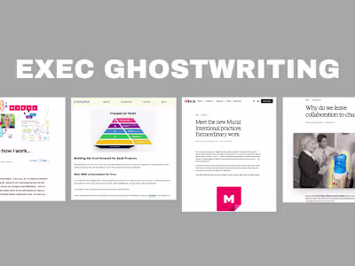 Executive Ghostwriting for Founders, CEOs and Investors