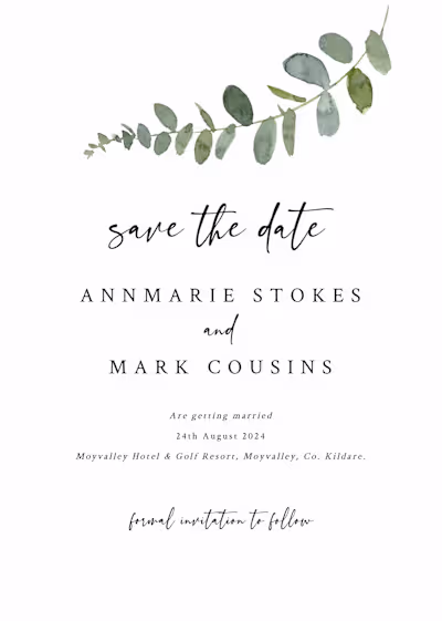 Minimalist Wedding Invitation Design