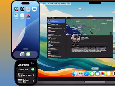 LandMark App iPhone | WatchOS | MacOS