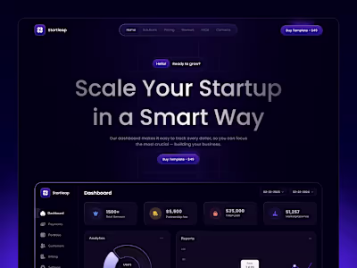 Development of a corporate website for a SaaS product.