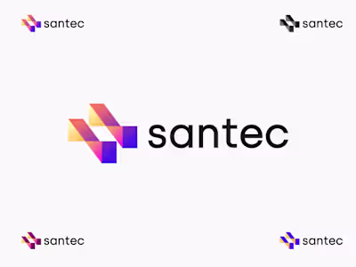 Link,Connection, Modern Gradient abstract S letter logo bran...