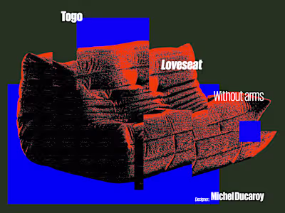 Togo Loveseat Mockup Poster