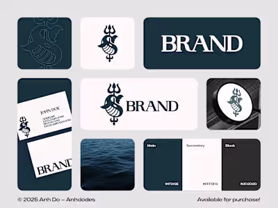 Whale and Trident Logo For Purchase “THE CONCEPT BEHIND THIS...