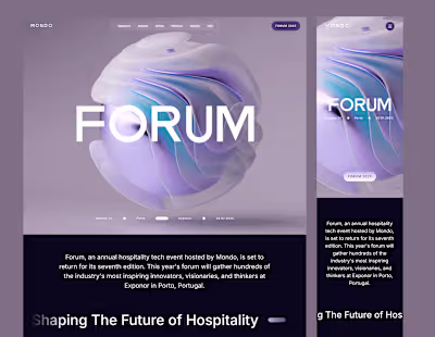 Forum 2025 • Hospitality x Tech Event in Porto