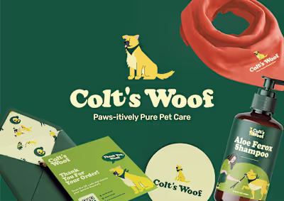 Colt's Woof - Pet Care Brand Identity & Packaging 